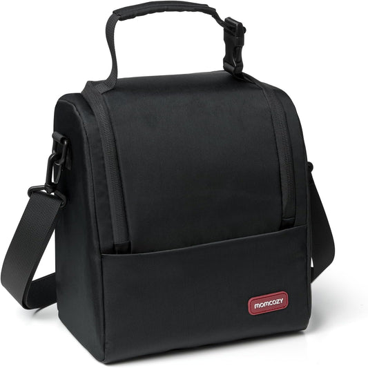 Momcozy Breastmilk Cooler Bag with Strap, Insulated Baby Bottle Bag, Fits 6 Baby Bottles up to 9Oz＆10H Long-term Cooling, XPE Insulation Layer, Food Grade PP Compartment for Nursing Mom Daycare