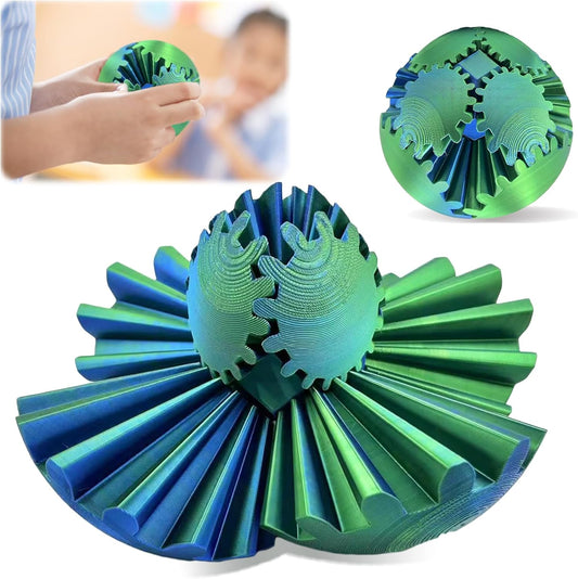 Interactive 3D Printed Gear Ball - Fun Fidget Toy for Kids and Adults - Perfect for Indoor and Outdoor Play - Durable Design for Endless Entertainment