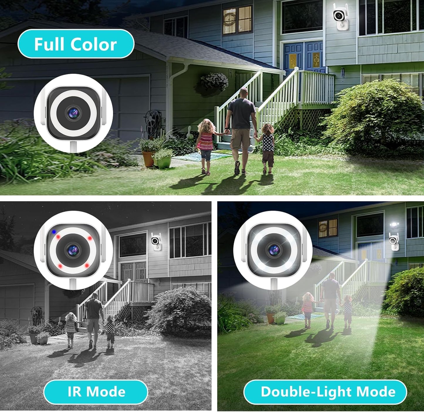 5G Outdoor/Indoor Security Camera,1080P Baby Monitor Cameras for Bedroom/Elder/Dog/Pet Camera,IP66 Waterproof,Night Vision, Motion Detection, Alarm Siren, Two-Way Talk, SD/Cloud -2Pack