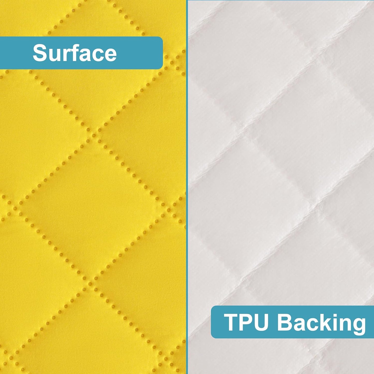 NTBAY 2 Pack Waterproof Crib Mattress Protector, Quilted 28"x52" Toddler Fitted Sheet - Machine Washable - Soft and Breathable Mattress Pad Cover for Crib, Nursery, Daycare, Cot, Yellow
