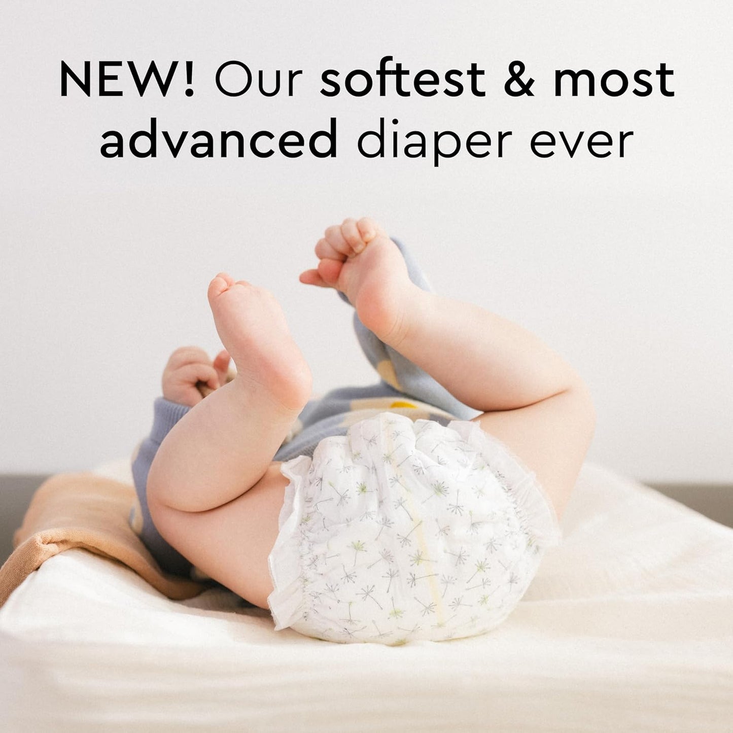 Baby Diapers - Size 8 (37+ lbs), Monthly Supply (90 Count), Leak Protection, Skin-Friendly, Ultrasoft, Perfume- & Chlorine-Free, Hypoallergenic, Dermatologist Tested, Oeko-TEX®