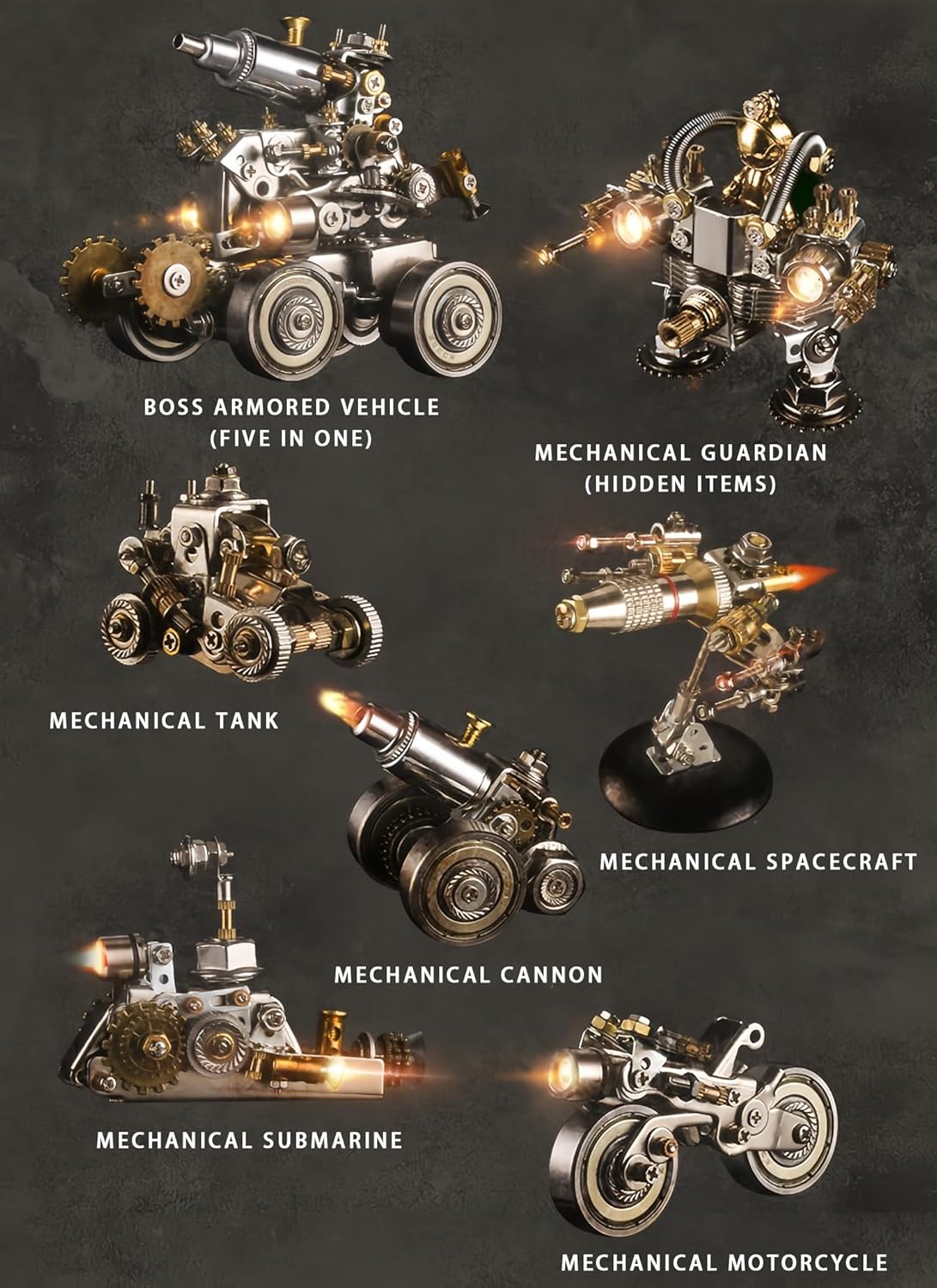 3D Metal Puzzle for Adults, Metal Model kit, Mechanical Armor Puzzle, Adult Brain teasers- The Best Gift for Men (Motorcycle)