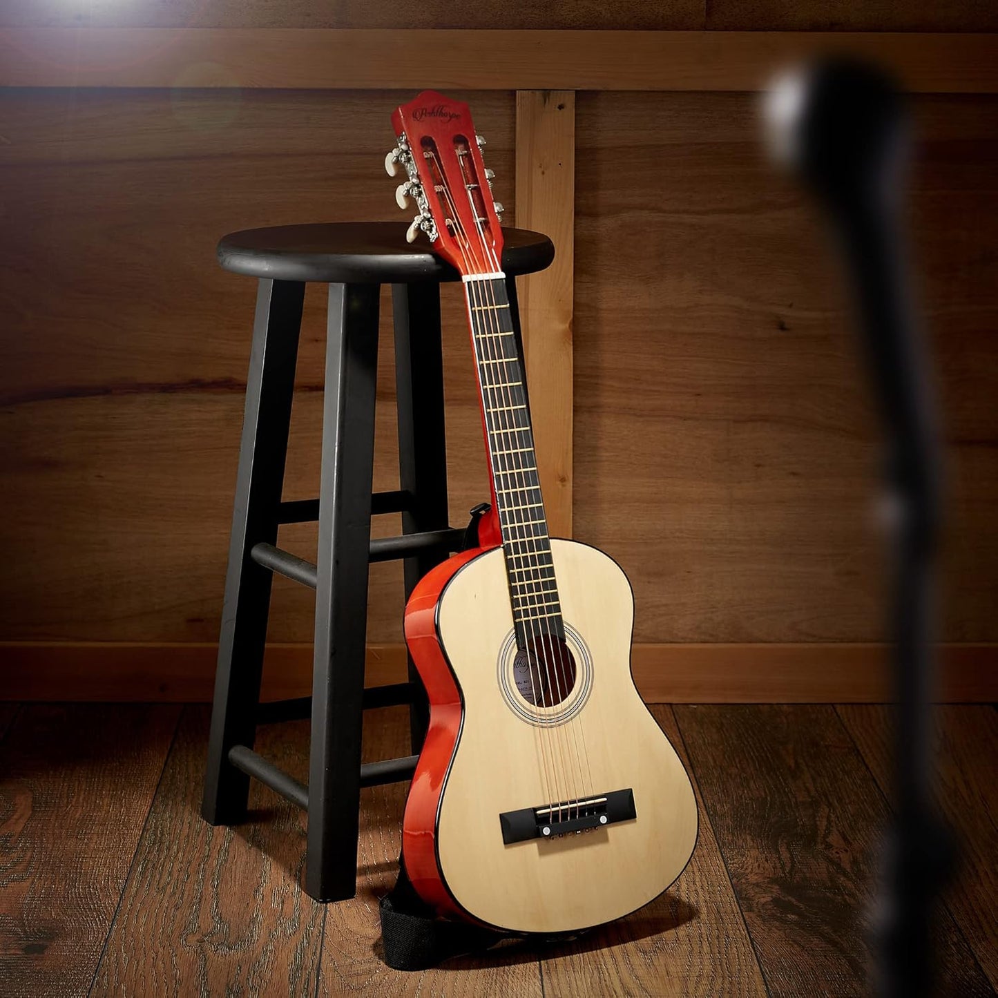 Ashthorpe 30-inch Beginner Acoustic Guitar Package (Natural), Basic Starter Kit w/Gig Bag, Strings, Strap, Tuner, Picks