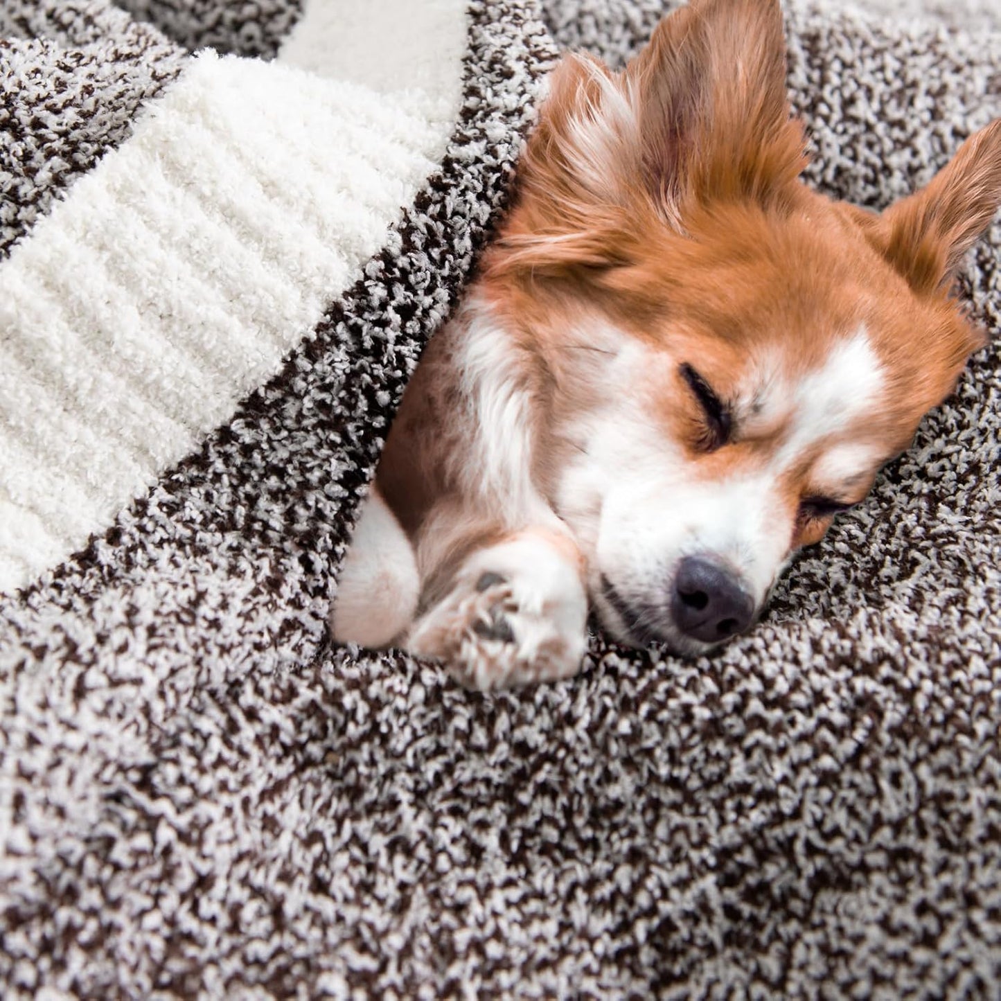 NEXHOME PRO Soft Throw Blankets for Couch, Reversible Warm Blankets Cozy Knit Blanket for Women, Fuzzy Plush Lightweight Throws for Sofa, Bed, Picnic, Coffee Brown, 50 x 60 inches