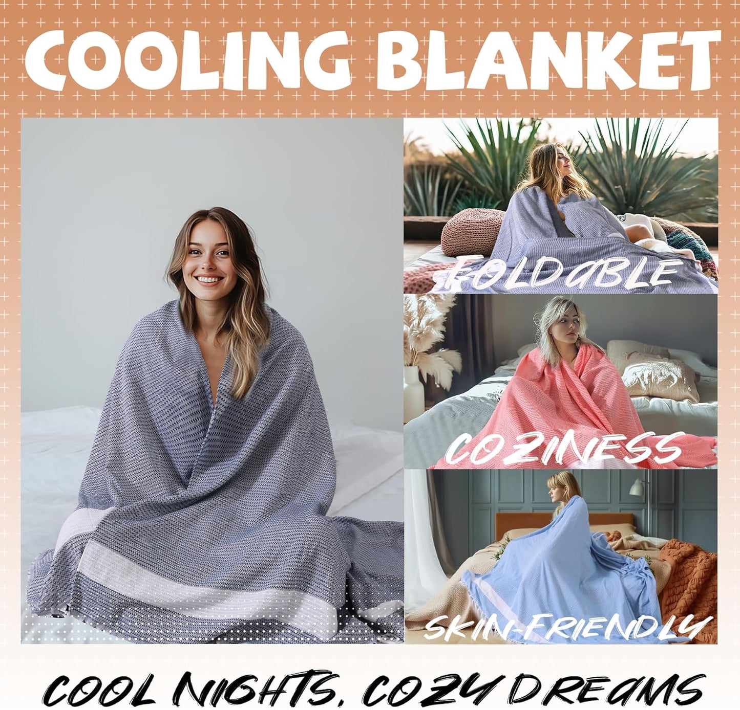 Breathable Bedspread Woven Blanket Extra Large Lightweight Soft Cooling for Hot Sleeper Throw Tween Queen Full Size Quilt Thin Comforter Summer Ice Cold Sheet Boho Bed Decor Bedroom Decorative Grey