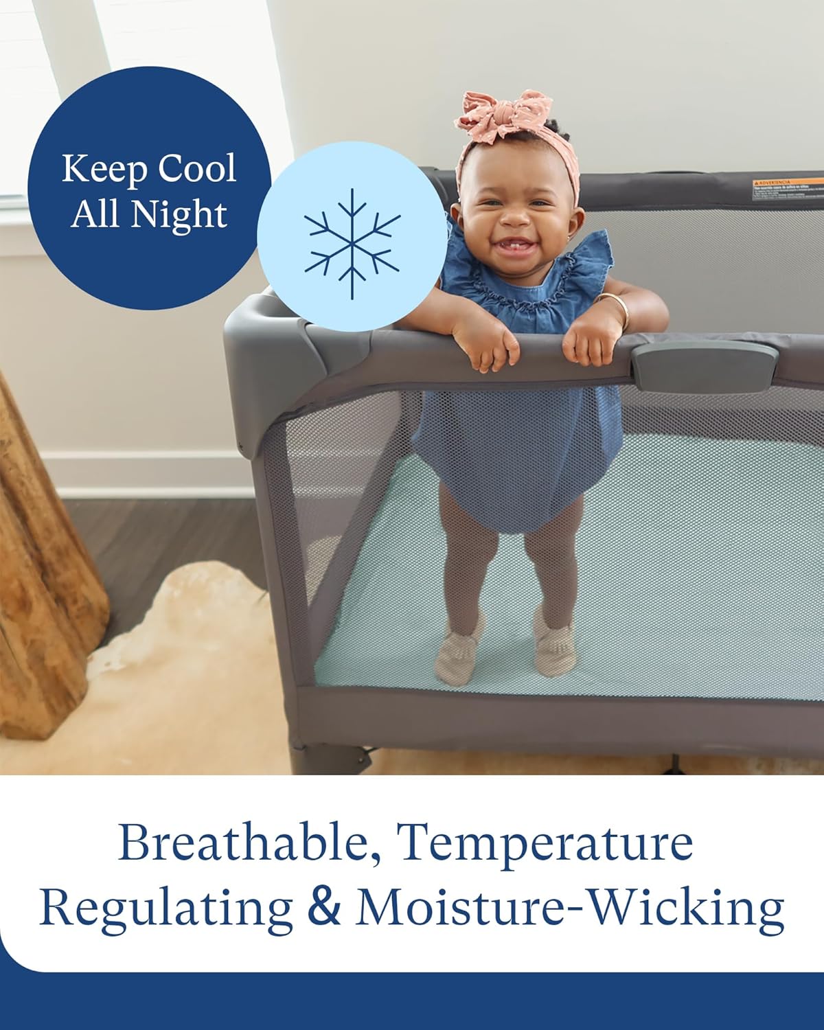 Supersoft Pack N Play Sheets, Premium Bamboo Viscose Mini Crib Sheets, 5'' Deep Pocket 2-Pack