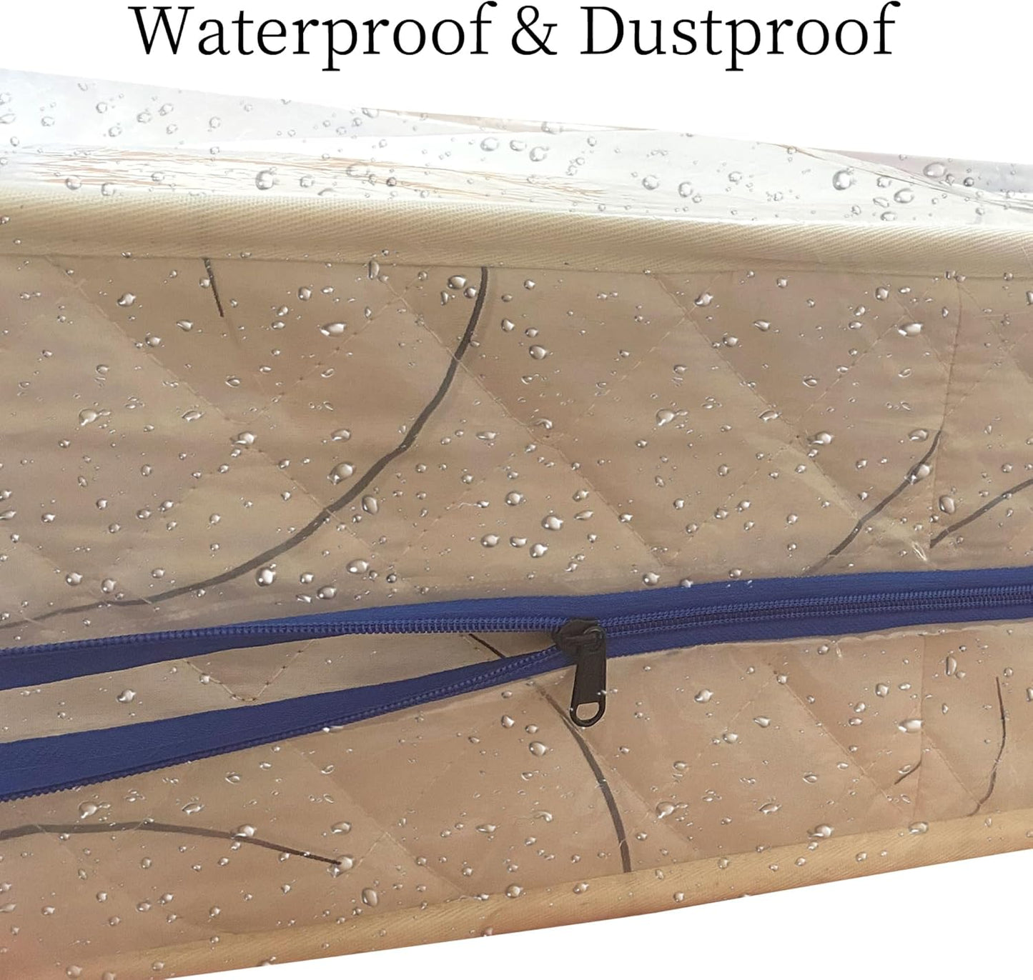 2 Pack Twin Mattress Bags for Moving and Storage-5 Mil Zipper Plastic Waterproof Mattress Storage Bags