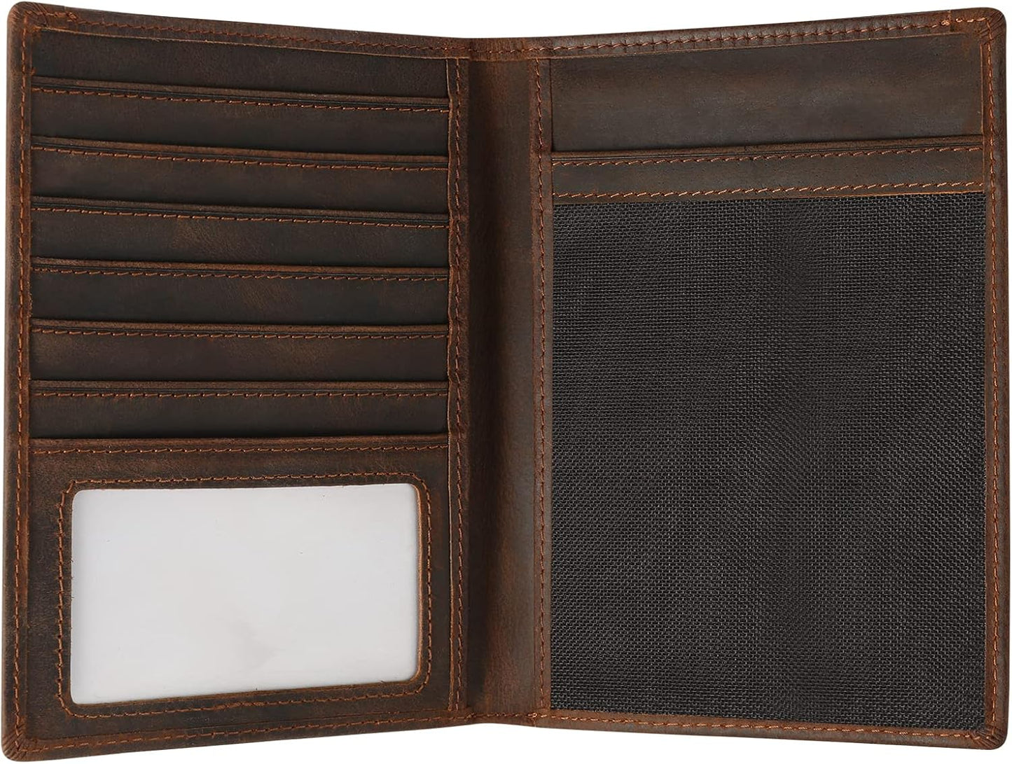 Jack&Chris Leather Passport Holder RFID Blocking Passport Travel Wallet Cover Case for Men Women Brown JC17