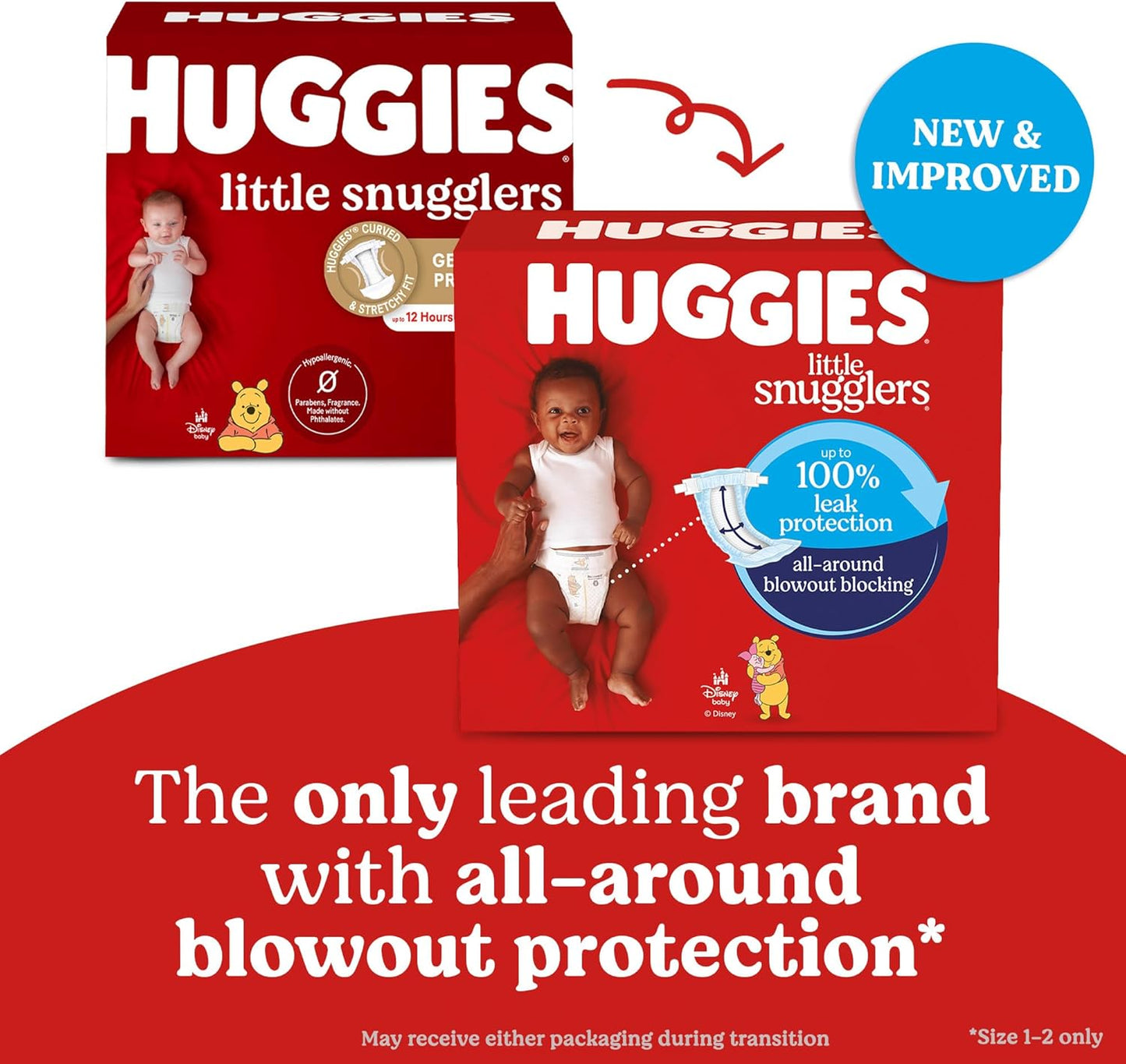 Huggies Size Newborn Diapers, Little Snugglers Baby Diapers, Size Newborn (up to 10 lbs), 84 Count, Packaging May Vary