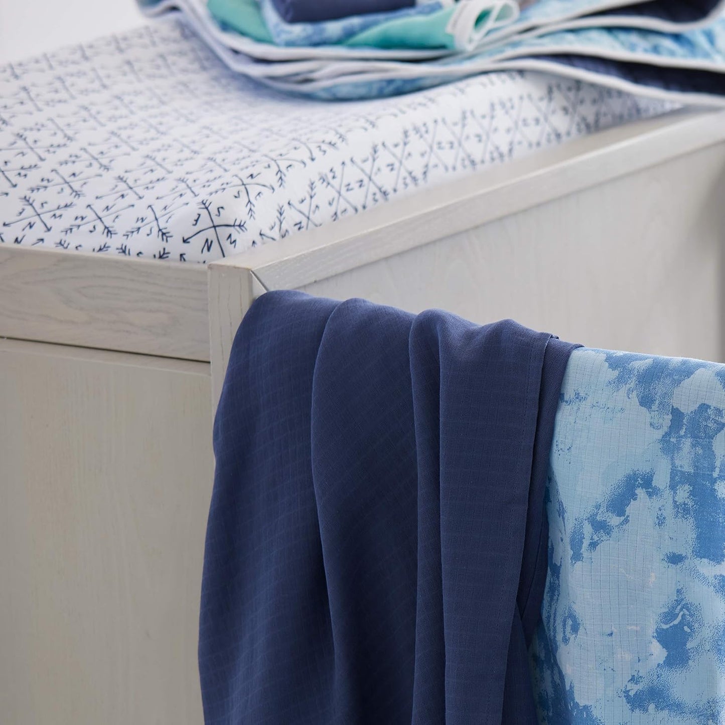 HonestBaby Organic Cotton Changing Pad Cover, Compass, One Size