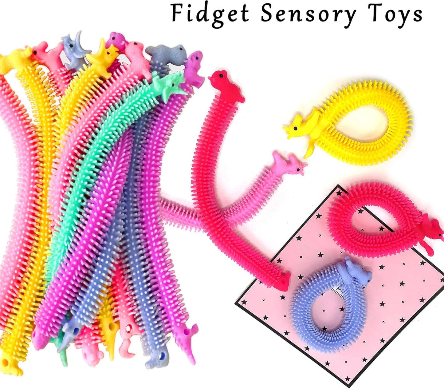 30 Pack Stretchy Strings Fidget Toys - Vibrant Sensory Toys for Kids and Adults Stress Relief - Anti-Anxiety Autism Toys - Perfect for Children's Day, Birthday Gifts, Party Favors