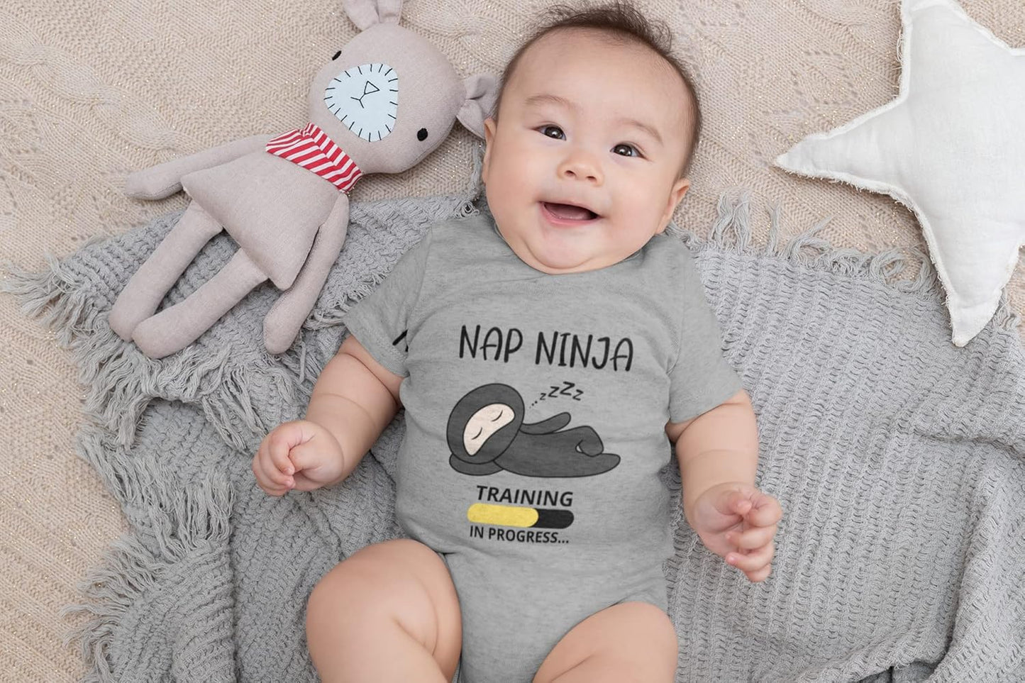 Infant Short Sleeve Baby Bodysuit for Sensitive Skin | Eczema-Friendly Newborn Clothing for Boys or Girls