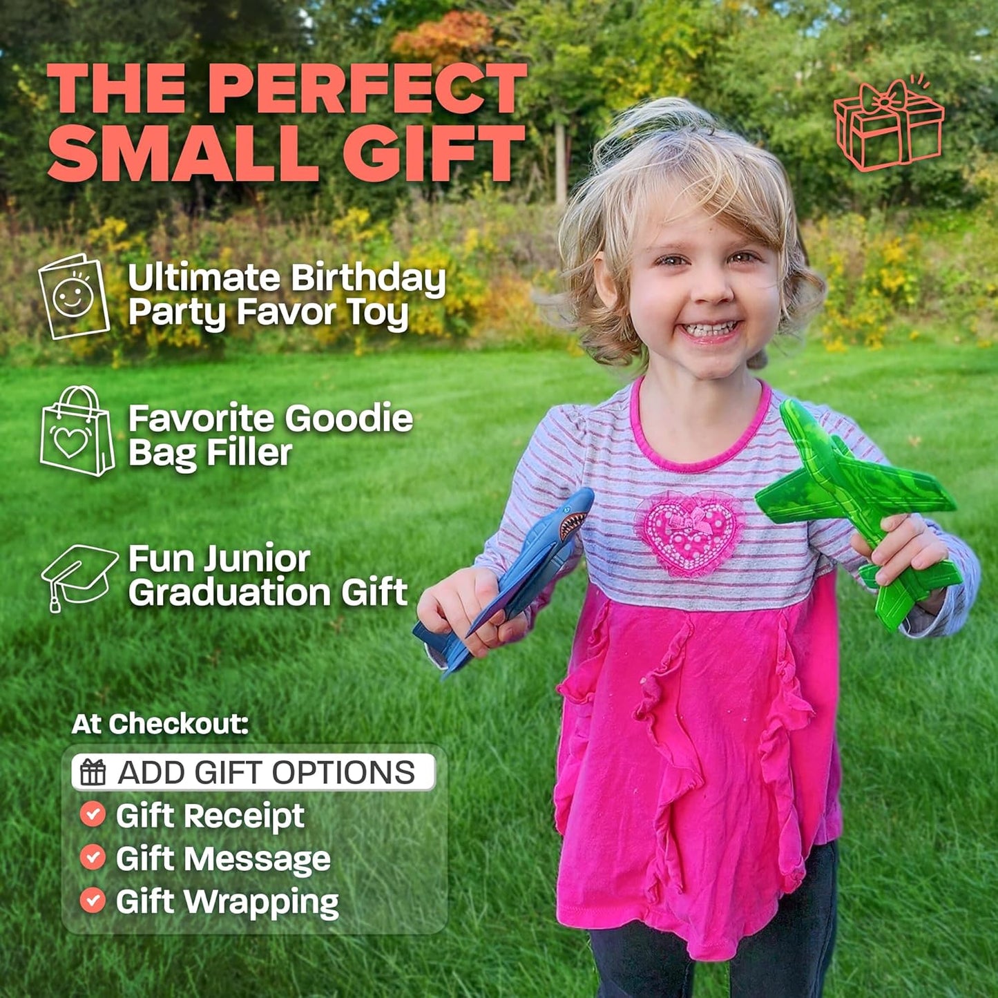 Airplane Toy Foam Airplanes for Kids: Best Pool Toys for Ages 3 4 5 6 7 8 9 10 11 & Up for Boys & Girls - Easy Throwing Air Planes - Toy Birthday Gifts for Boys - STEM Summer Yard Beach Games