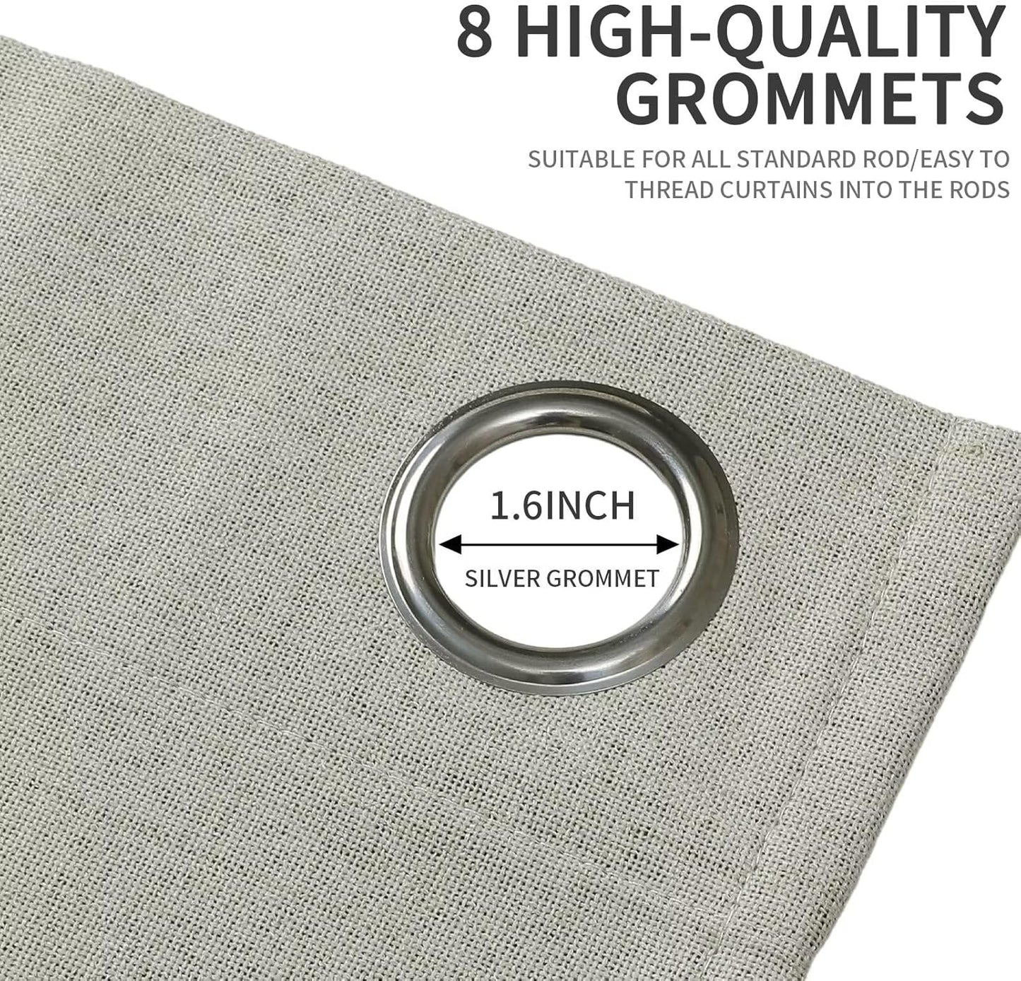 Joydeco Custom Light Beige Textured Total Blackout Curtain for Bedroom and Living Room. Grommet Textured Thermal Insulated Room Darkening Curtain 1 Panel (Custom Size and Color)