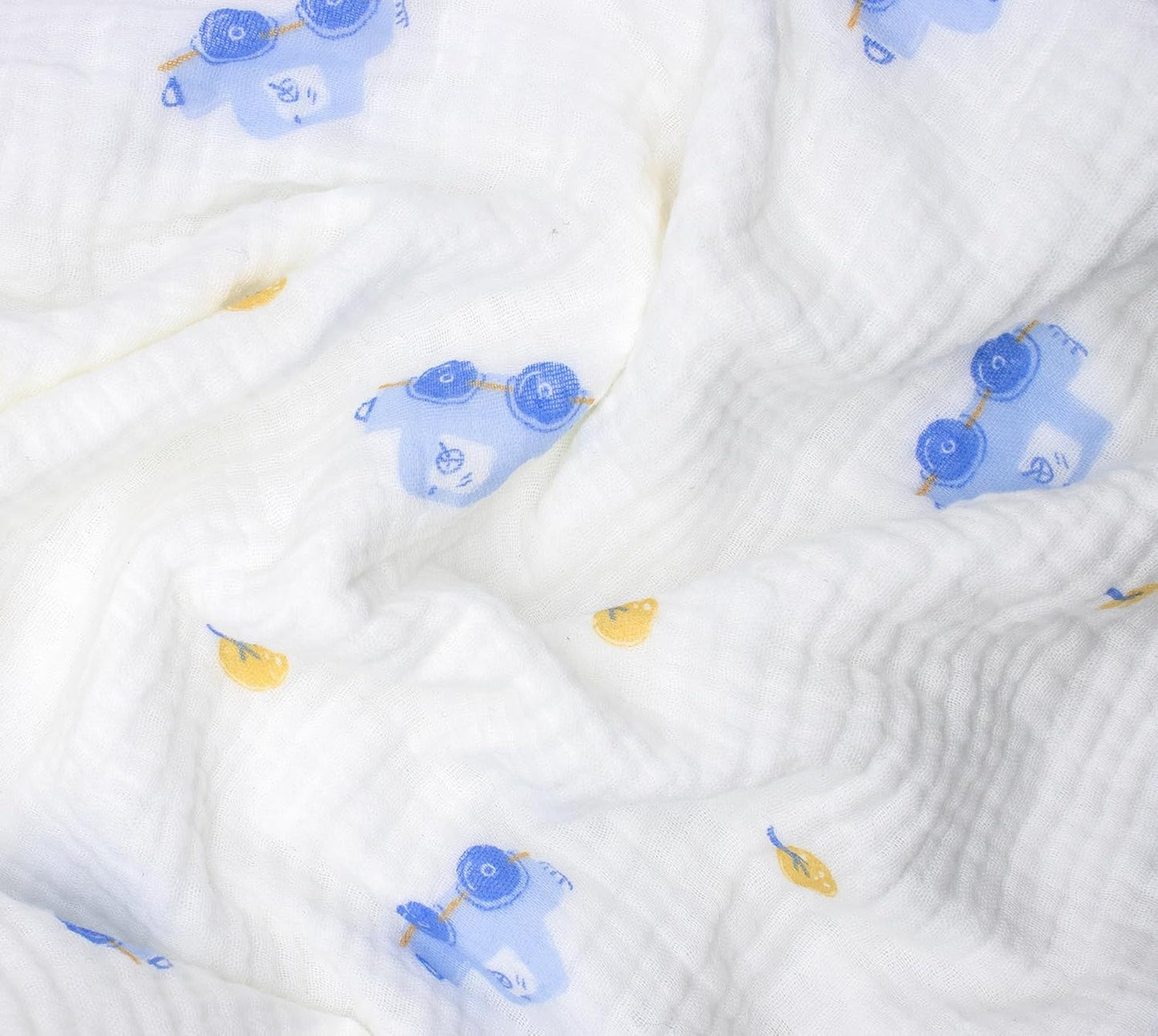 Baby Blanket Double Layer Cotton 40 x 40 Soft Receiving Blanket with Pattern Machine Washable Car