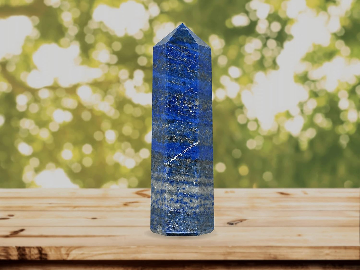 Amazing Gemstone Large Lapis Lazuli Crystal Towers ~ Natural Healing Crystal Point Obelisk for Reiki Healing and Crystal Grid (5.5 to 6 INCH)