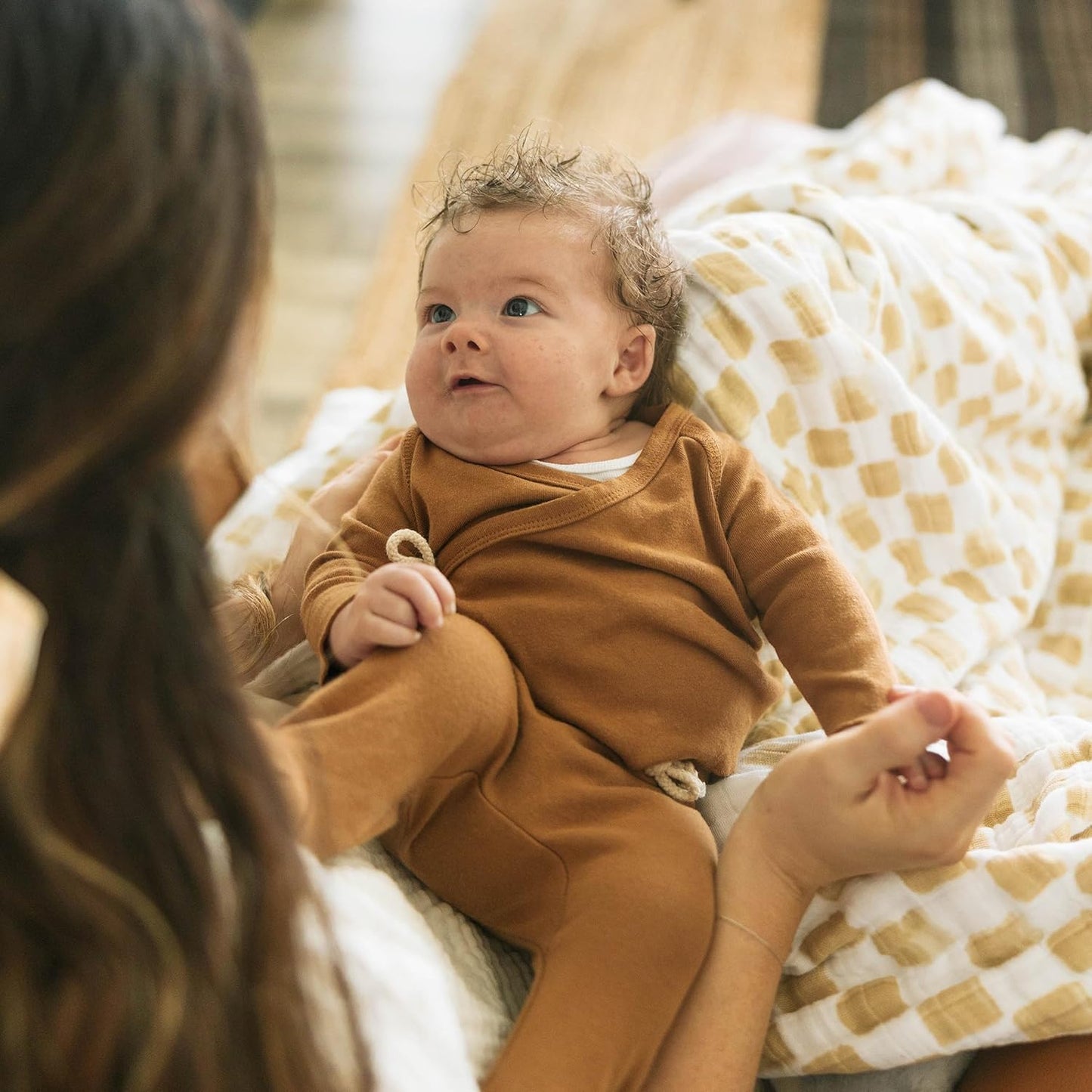 Little Unicorn Premium Quilted Throw | Super Soft, Multi-Layered Muslin XL Blanket| Great for Kids & Families (Adobe Checker)