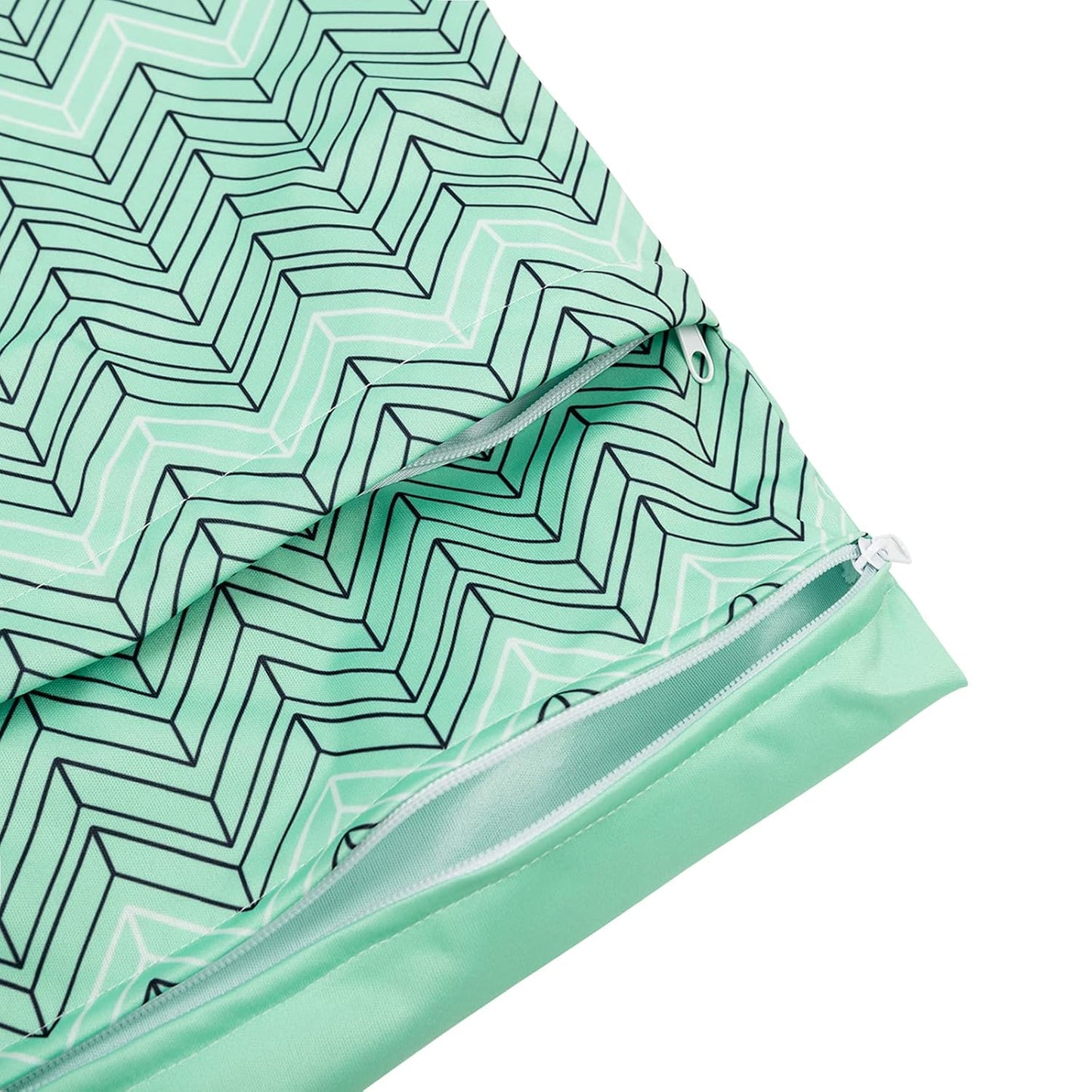 ALVABABY 2pcs Cloth Diaper Wet Dry Bags Waterproof Reusable with Two Zippered Pockets Travel Beach Pool Daycare Soiled Baby Items Yoga Gym Bag for Swimsuits or Wet Clothes LX-AMD0912