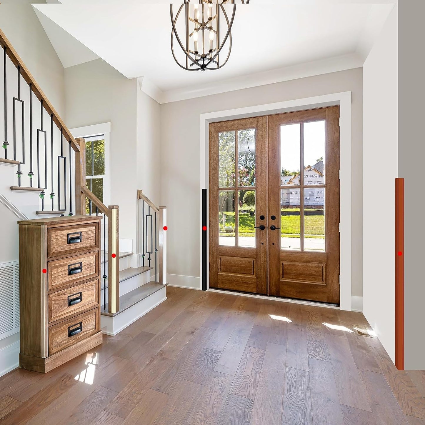 2PCS Wall Corner Protectors Guards - Self Adhesive Corner Protector & Corner Guards for Walls Edge Protection, Easy to Apply - No Tools Needed(Beige, 47.24"x1.18")