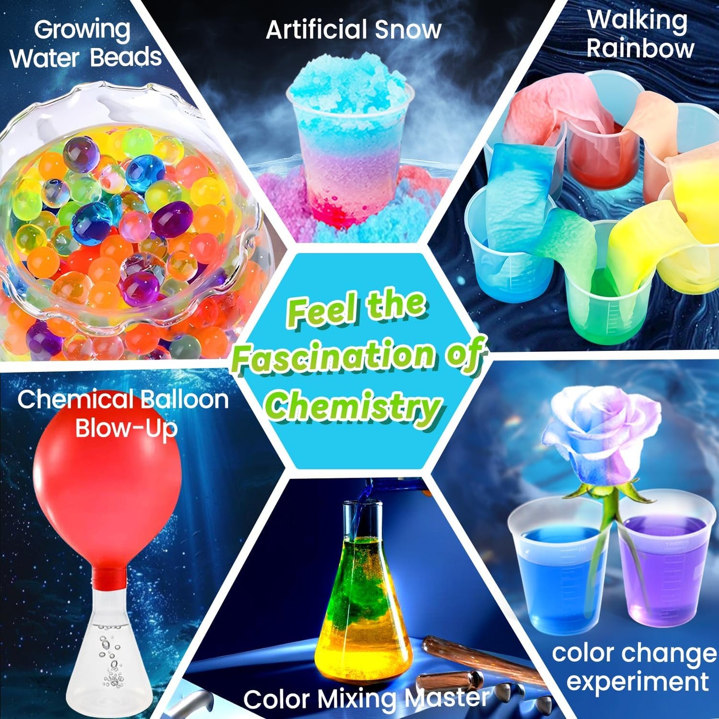 250+ Experiments Science Kits for Kids, STEM Activities Educational Science Kits Gifts with Chemistry Set, Erupting Volcano and Growing Crystal Tree