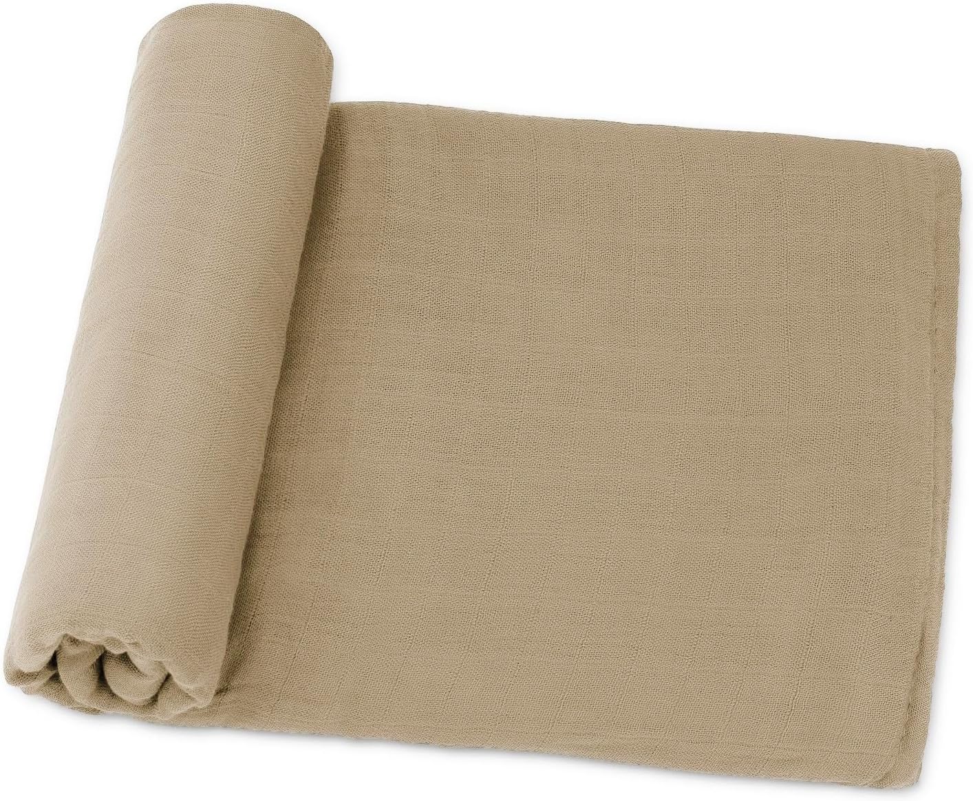 Comfy Cubs Muslin Swaddle Blankets Pack of 1 - 47 x 47 Inch Soft Cotton Baby Blanket Set, Large Multipurpose Wraps for Newborns - Self-Soothing Swaddles for Newborns - Cedar