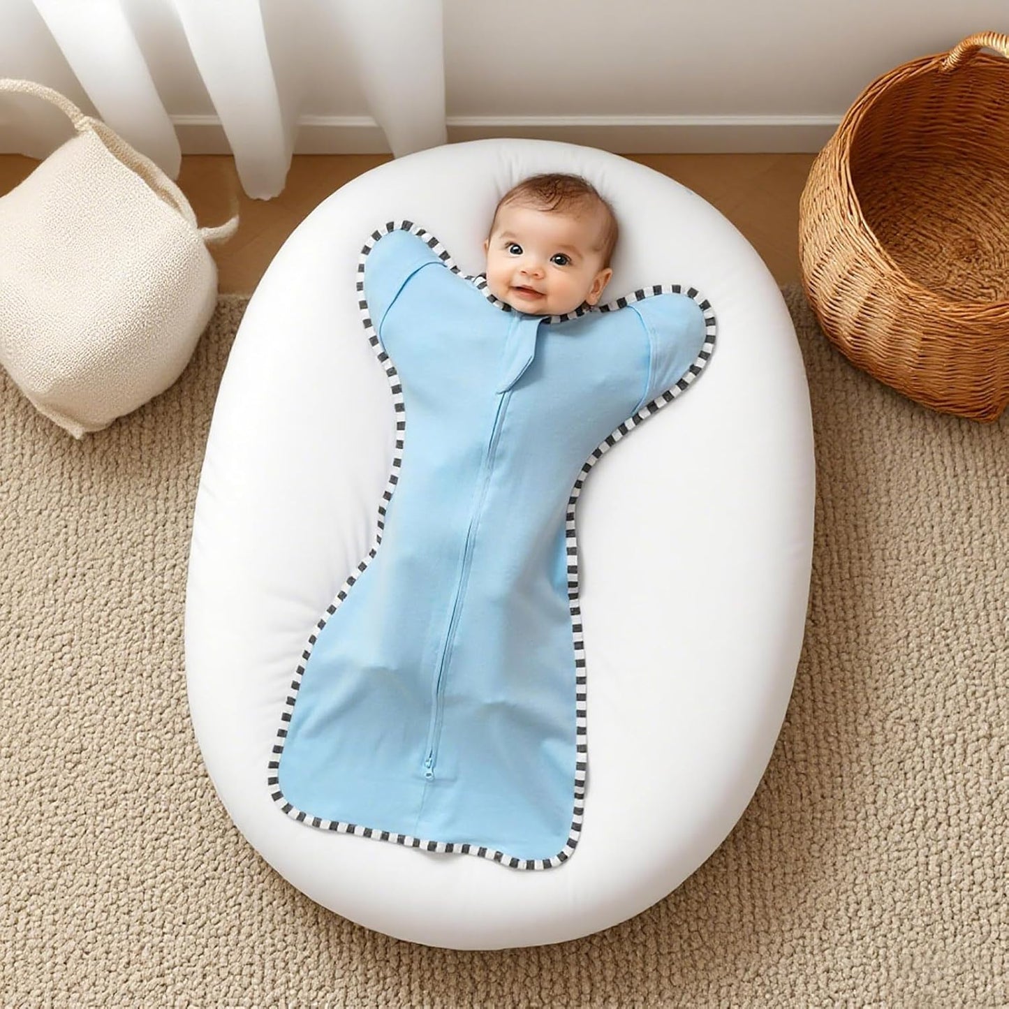 Baby Transition Swaddle 2-Pack, Newborn Sleep Sack, Arms Up Design (Arms In/Out), Infant Swaddle for Boys Girls