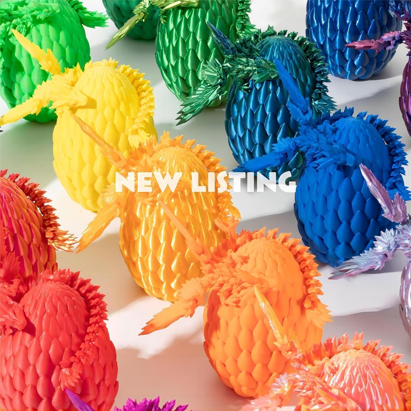 3D Printed Dragon Egg: Fun Dragon Egg Gift for Teen Son Girl，Home Office Decor Executive Desk Toys for Autism/ADHD, Red