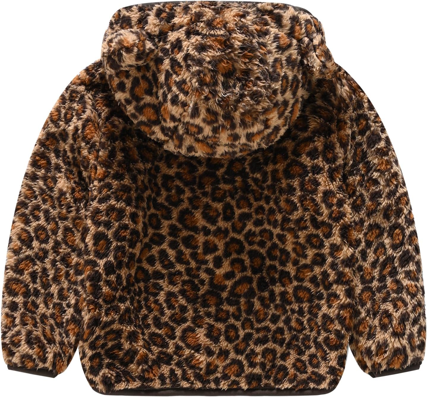 AIWUHE Toddler Boys Girls Hooded Jacket Fleece Hoodie Winter Warm Solid Color Teddy Coat Zip-up Bear Ear Sweater Fall Clothes