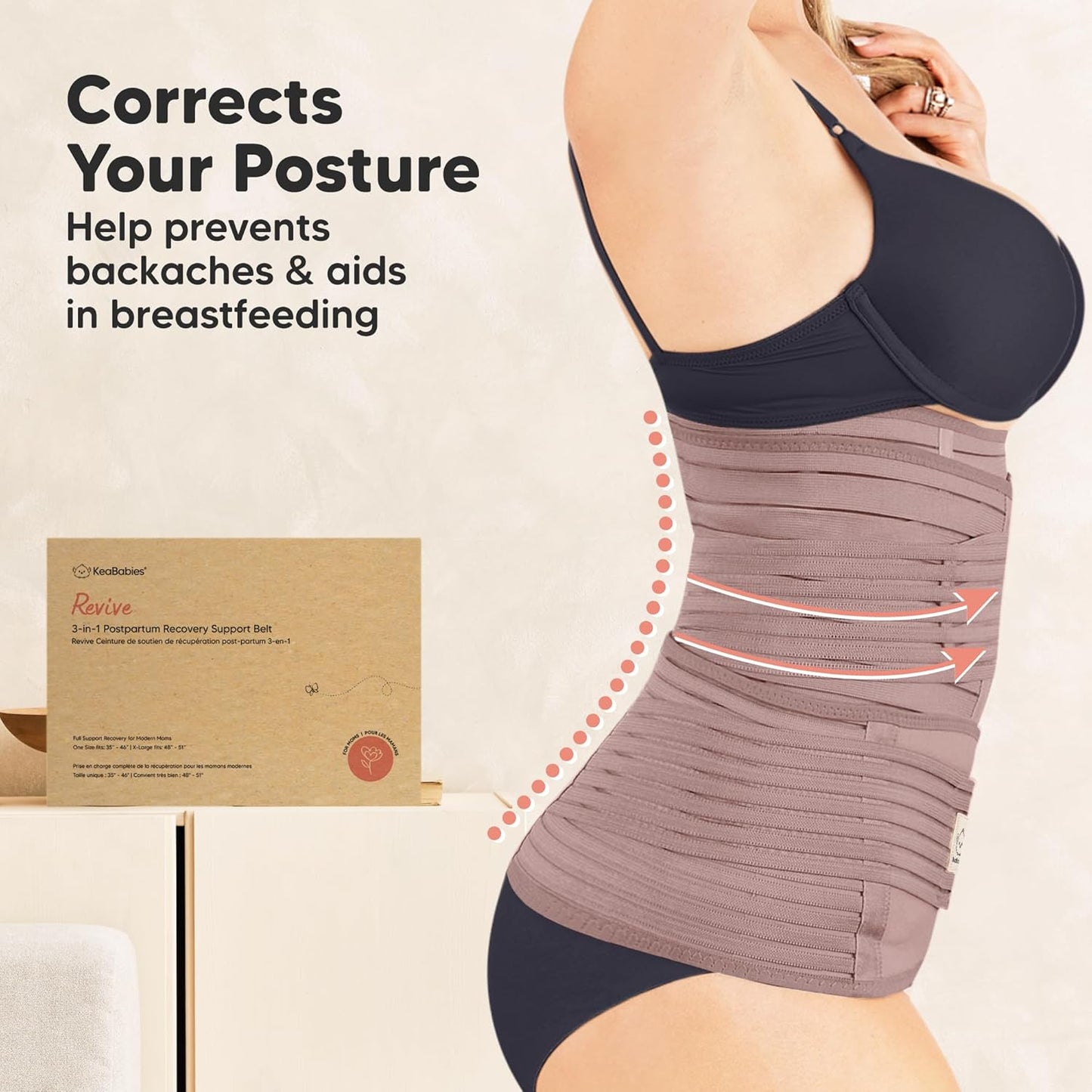 3 in 1 Postpartum Belly Support Recovery Wrap – Postpartum Belly Band, After Birth Brace, Slimming Girdles, Body Shaper Waist Shapewear, Post Surgery Pregnancy Belly Support Band (Dusty Plum, 2XL)