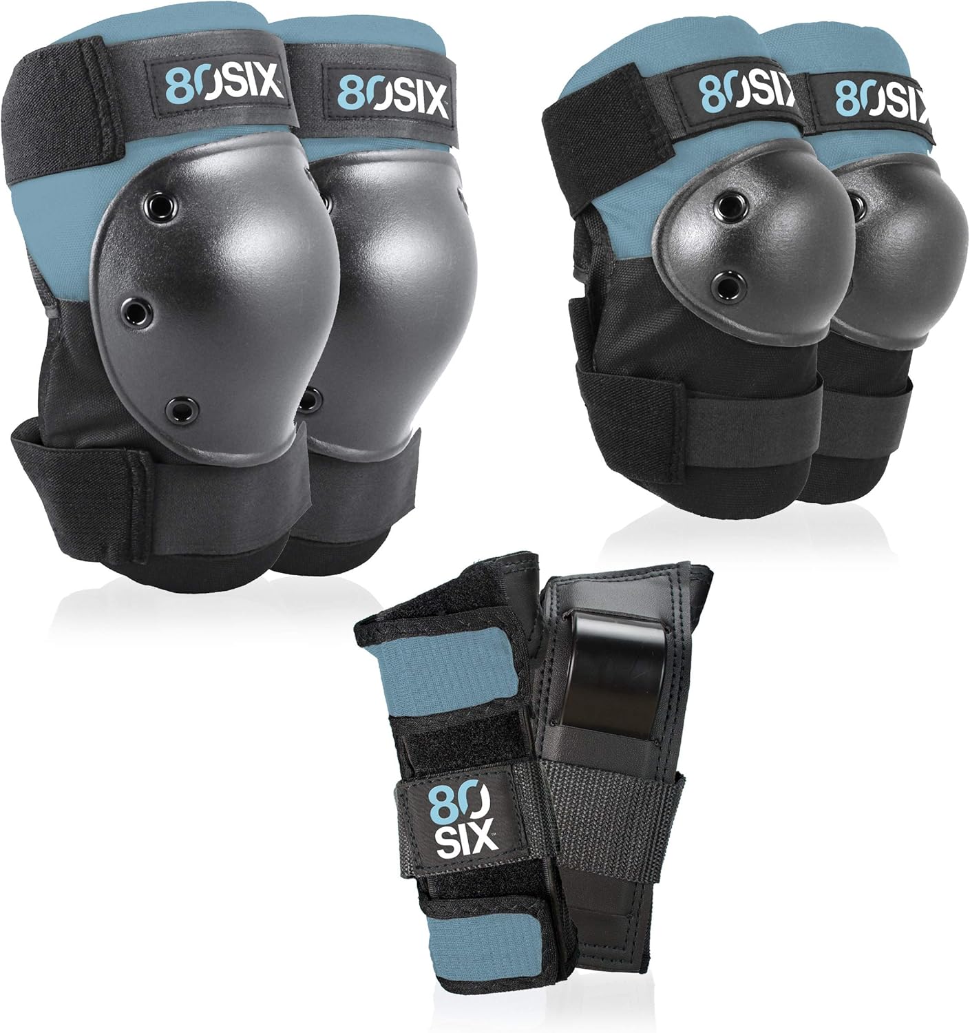 80Six Kids Multi-Sport Pad Set with Wristguards, Elbow Pads, and Knee Pads, Designed by Industry Leading Brand Triple 8