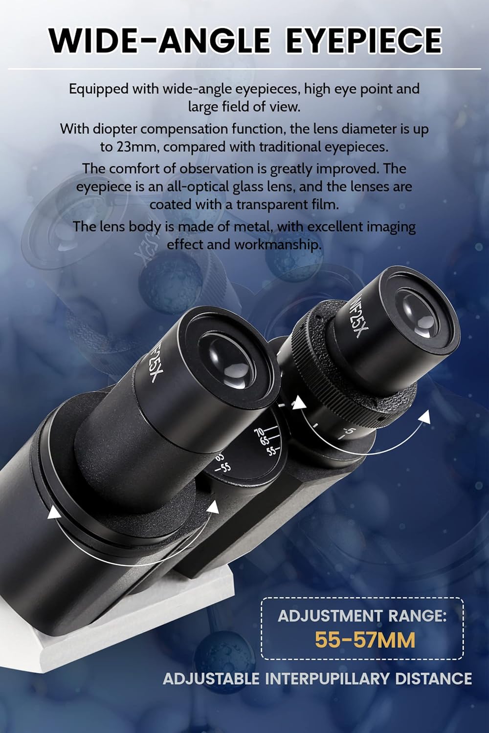 40X-5000X Microscopes trinocular for Kids Students Adults, with Prepared Slides 30p, Microscope Accessories, Compound trinocular Microscope,Microscopes for School Laboratory