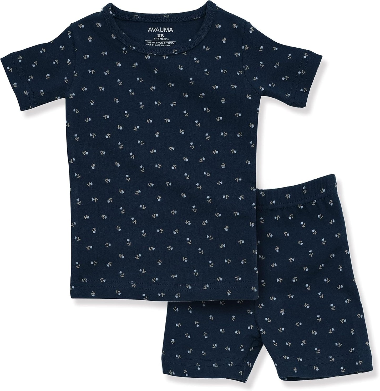 AVAUMA Baby Boys Girls Pajama Set 6M-7T Kids Cute Toddler Snug fit Pattern Design Pjs Cotton Sleepwear