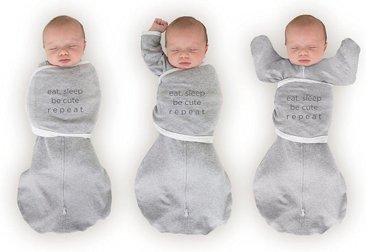 SwaddleDesigns 6-Way Omni Swaddle Sack Arms Up Swaddle for Newborn, More Options to Calm Startle Reflex, Improves Sleep