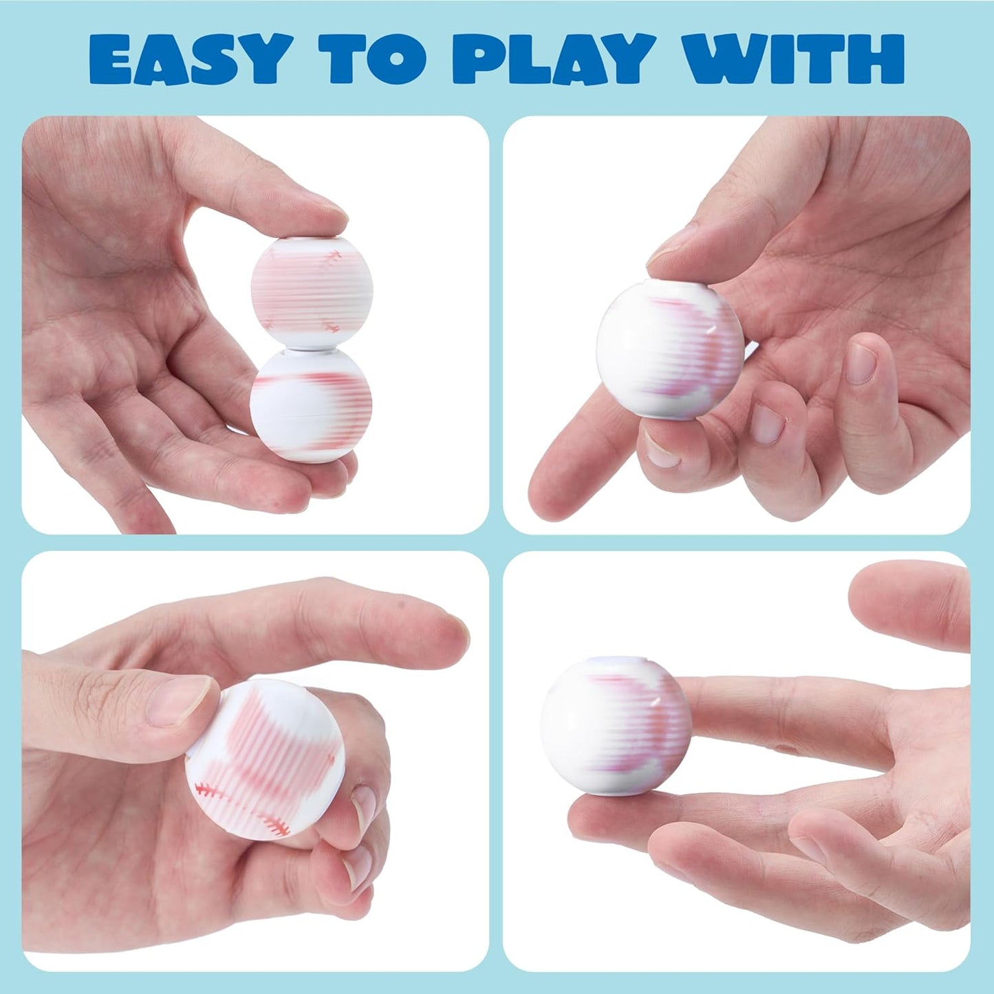 JOYIN 36 Pack Baseball Fidget Spinners, Kids Soccer Party Favors Fidget Toys Bulk, Goodie Bags Stuffers for Birthday Party, Treasure Box Toys for Classroom, School Reward