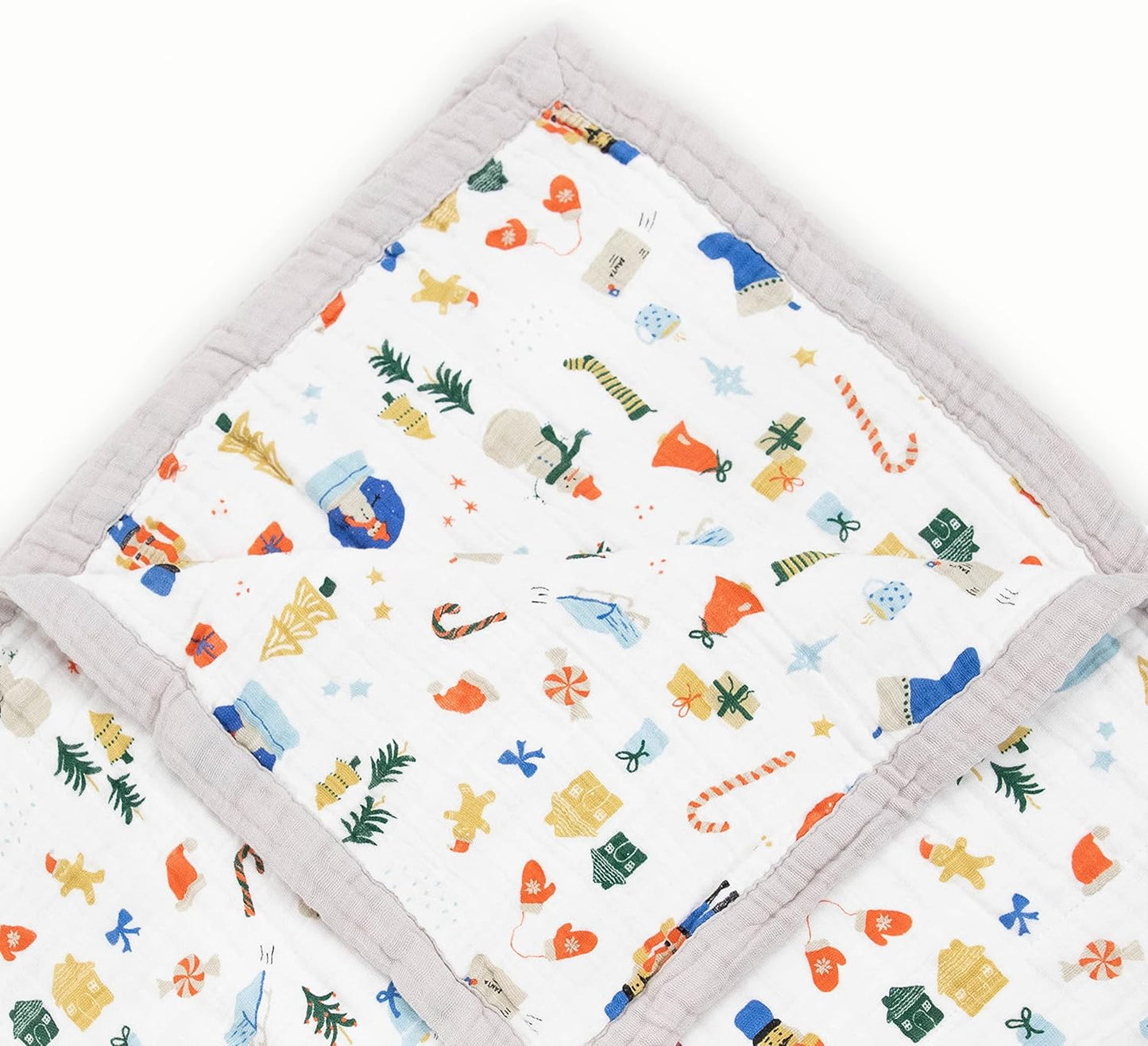 Little Unicorn Premium Quilted Throw | Super Soft, Multi-Layered Muslin XL Blanket| Great for Kids & Families (Christmas Time)