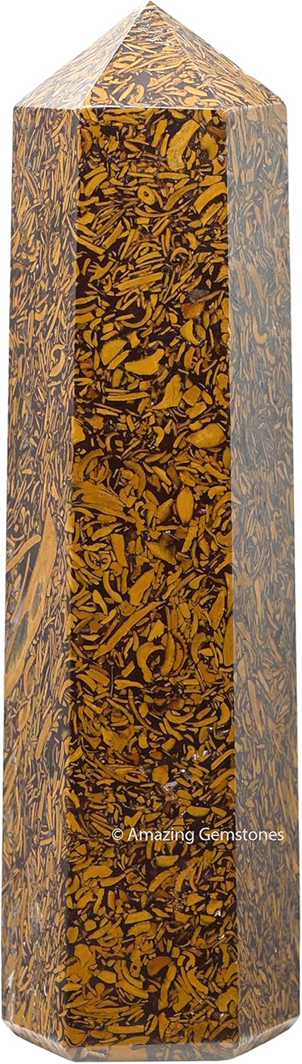 Amazing Gemstone Large Mariyam Jasper Calligraphy Jasper Crystal Towers ~ Natural Healing Crystal Point Obelisk for Reiki Healing and Crystal Grid (5.5 to 6 INCH)