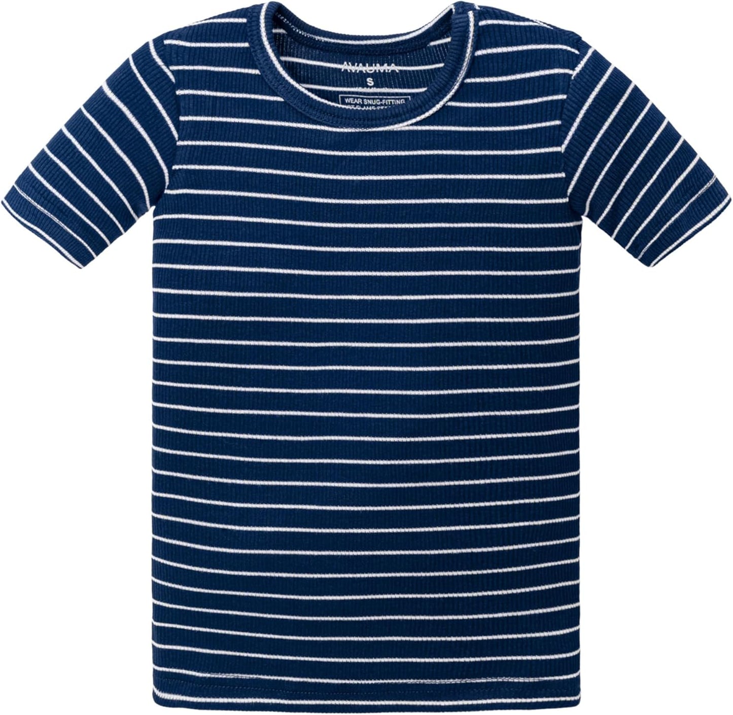 AVAUMA Stripe Pattern Baby Boys Girls Pajama Set Kids Toddler Snug fit Ribbed Sleepwear pjs for Daily Life Style