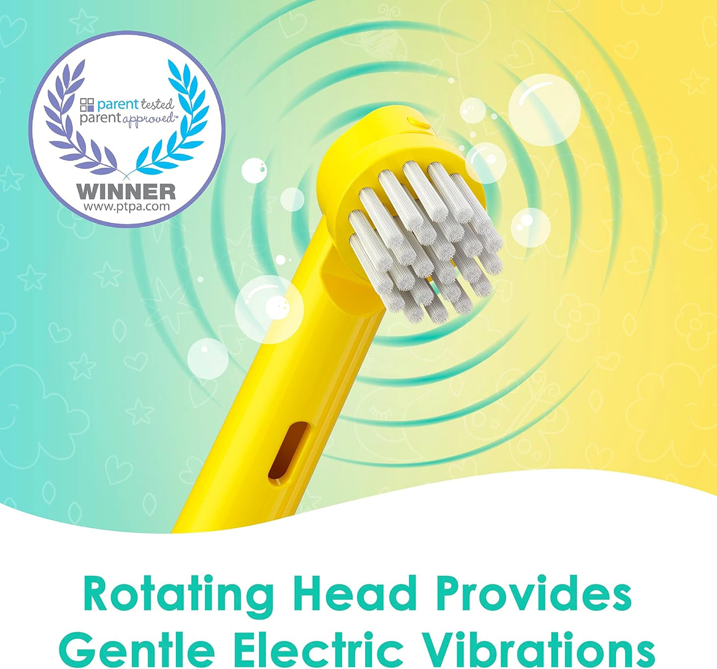 Brusheez Kids’ Electric Toothbrush Set - Safe & Effective for Ages 3+ - Parent Tested & Approved with Gentle Bristles, 2 Brush Heads, Rinse Cup, 2-Minute Timer, & Storage Base (Jovie The Giraffe)