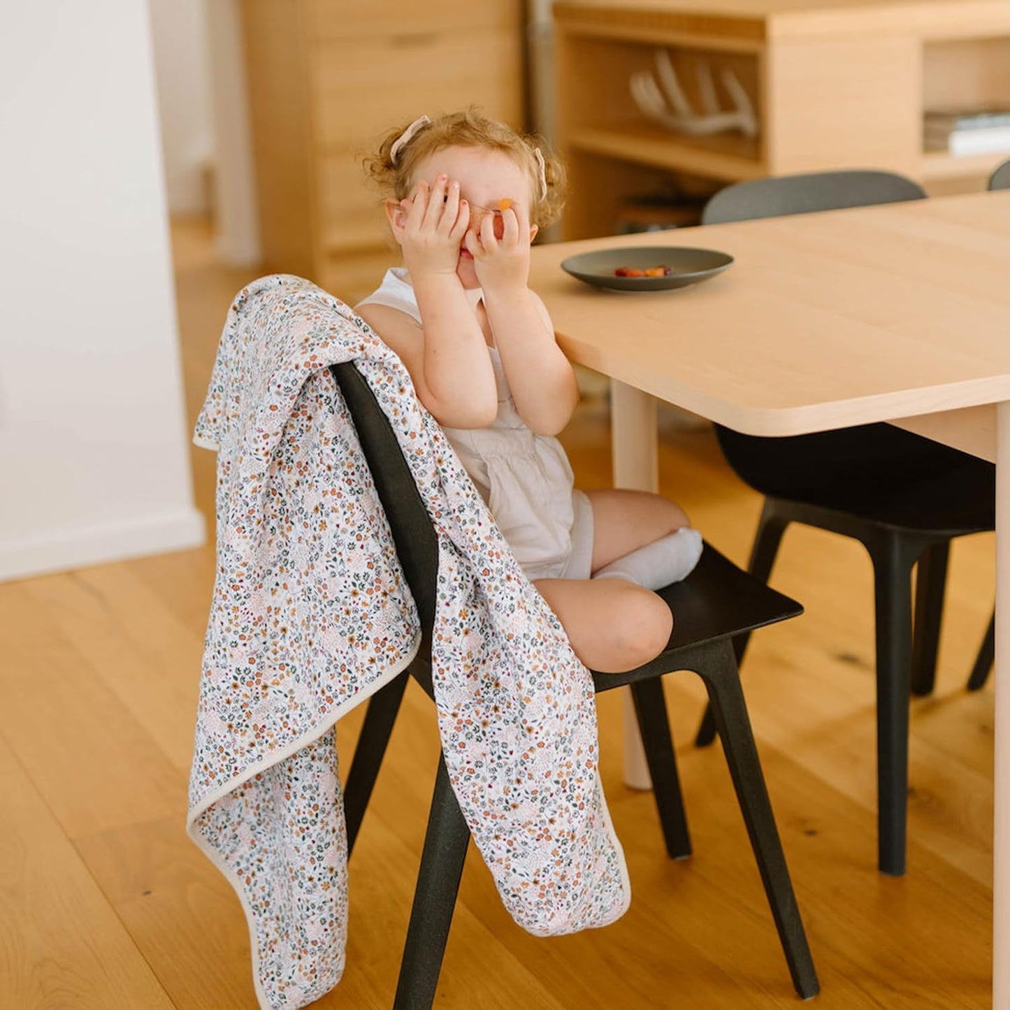 Little Unicorn Original Premium Cotton Quilt | Multi-Layered & Extra-Soft Muslin Fabric |for Babies & Toddlers (Pressed Petals)