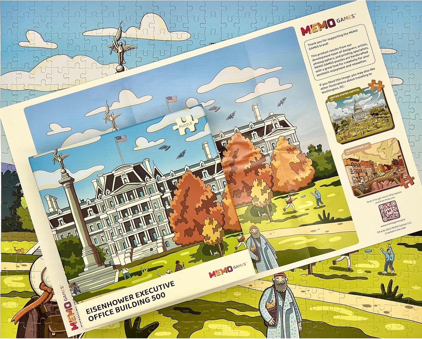 500 Piece Jigsaw Puzzle – Eisenhower Executive Office Building – Washington, D.C. – 15.8 x 19.7 inches – Premium Quality Printed Cardboard – Numbered Pieces – Ages 14+