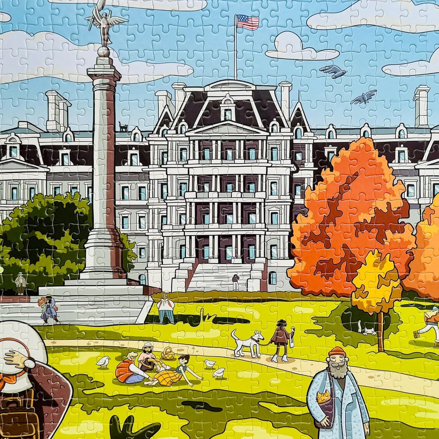 500 Piece Jigsaw Puzzle – Eisenhower Executive Office Building – Washington, D.C. – 15.8 x 19.7 inches – Premium Quality Printed Cardboard – Numbered Pieces – Ages 14+