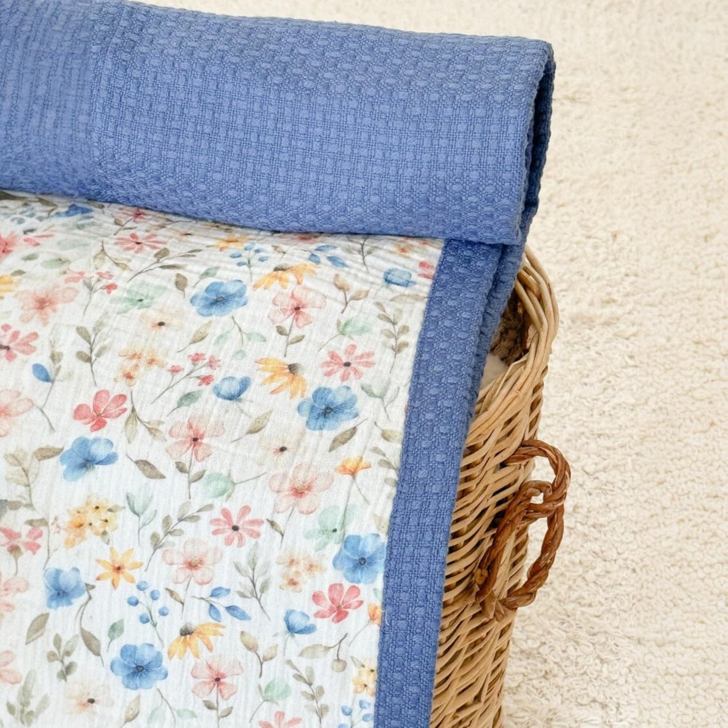 Personalized Baby Blanket with Name – Handmade 100% Organic Cotton Newborn Gift | Custom Knit Blanket for Boys, Girls, Kids & Baby Showers