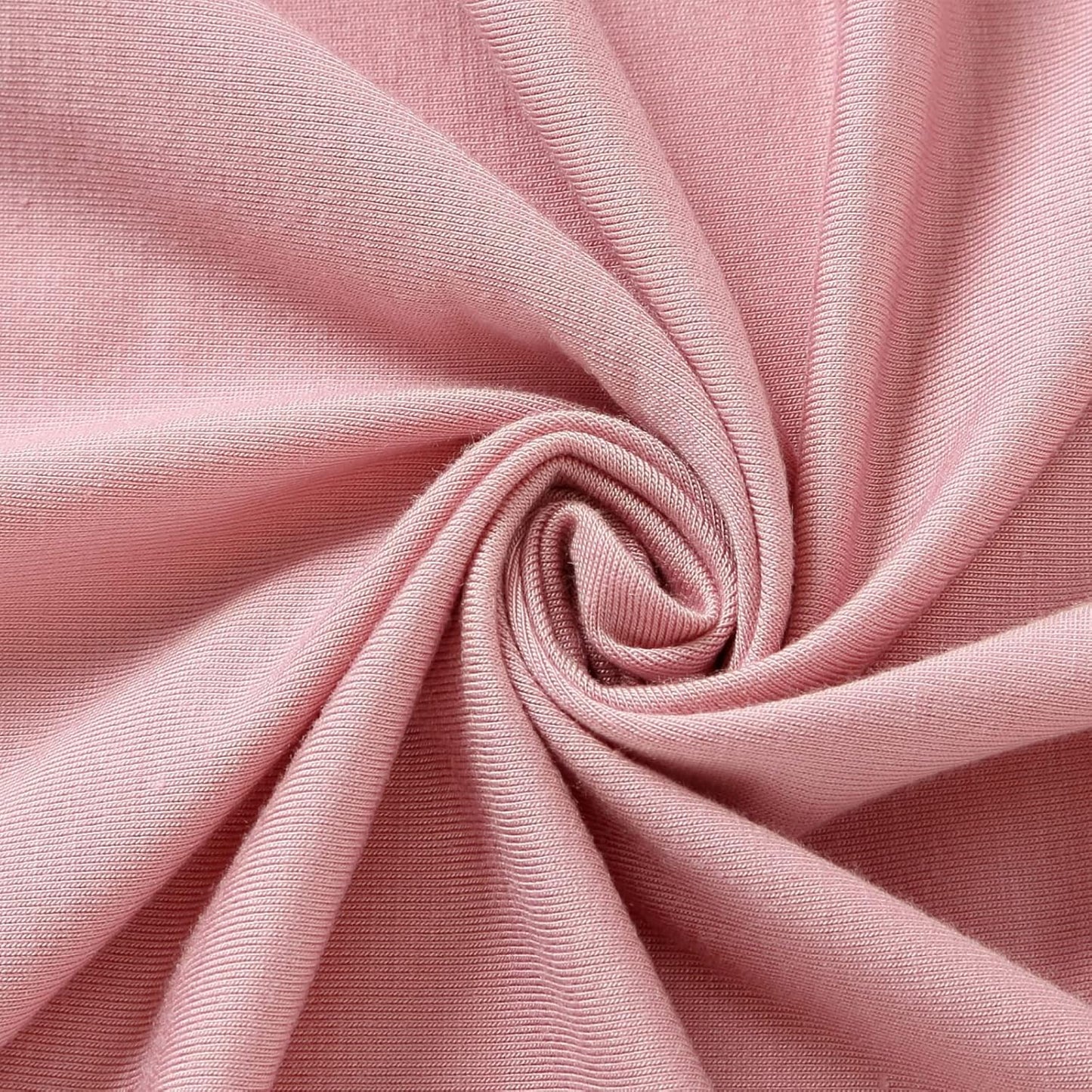 iEvolve Cotton Knitted Baby Swaddle Blanket with Hat Headband Set Newborn Swaddle Wrap Receiving Blankets for Baby Girl Boy 45" x 45"(Pink)