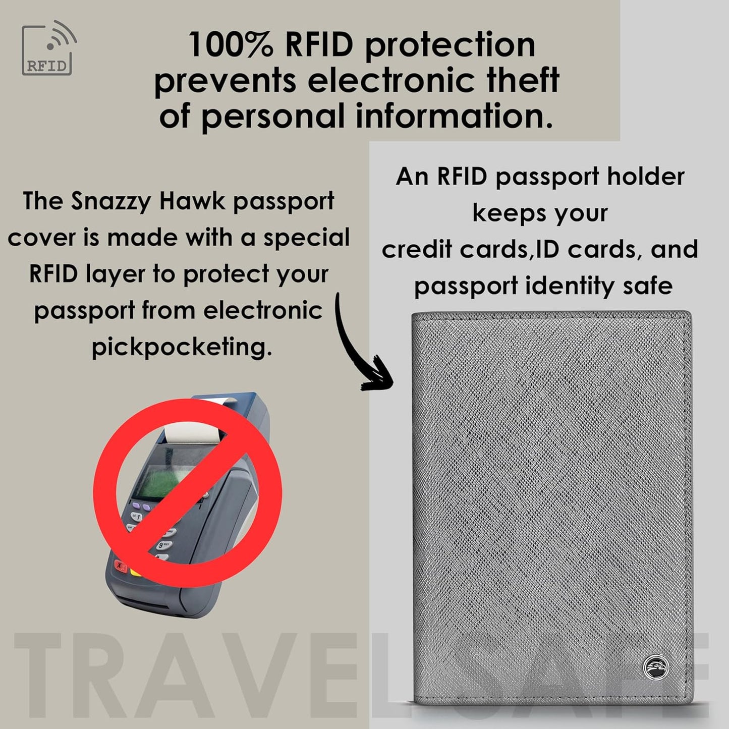 2 Passport Holder - Travel Essentials, RFID Blocking Wallet Credit Card Organiser, Plain Accessories Slim Cover For Men & Women