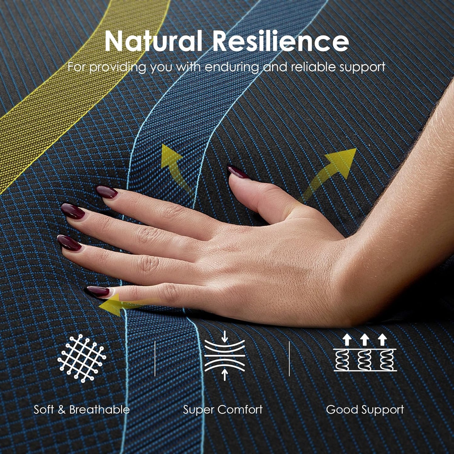 12 inch Twin Mattress Multi-Layer Memory Foam Mattress - Medium Firmness with Bamboo Charcoal & Green Tea Infusion