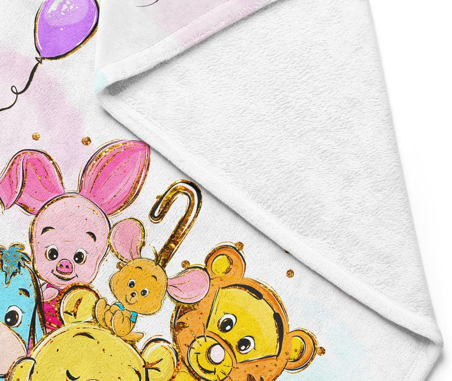 UNIQUE Pink Winnie Ultra Soft Fleece Baby Blanket 30x40in, Cute Winnie Baby Blanket, Girl