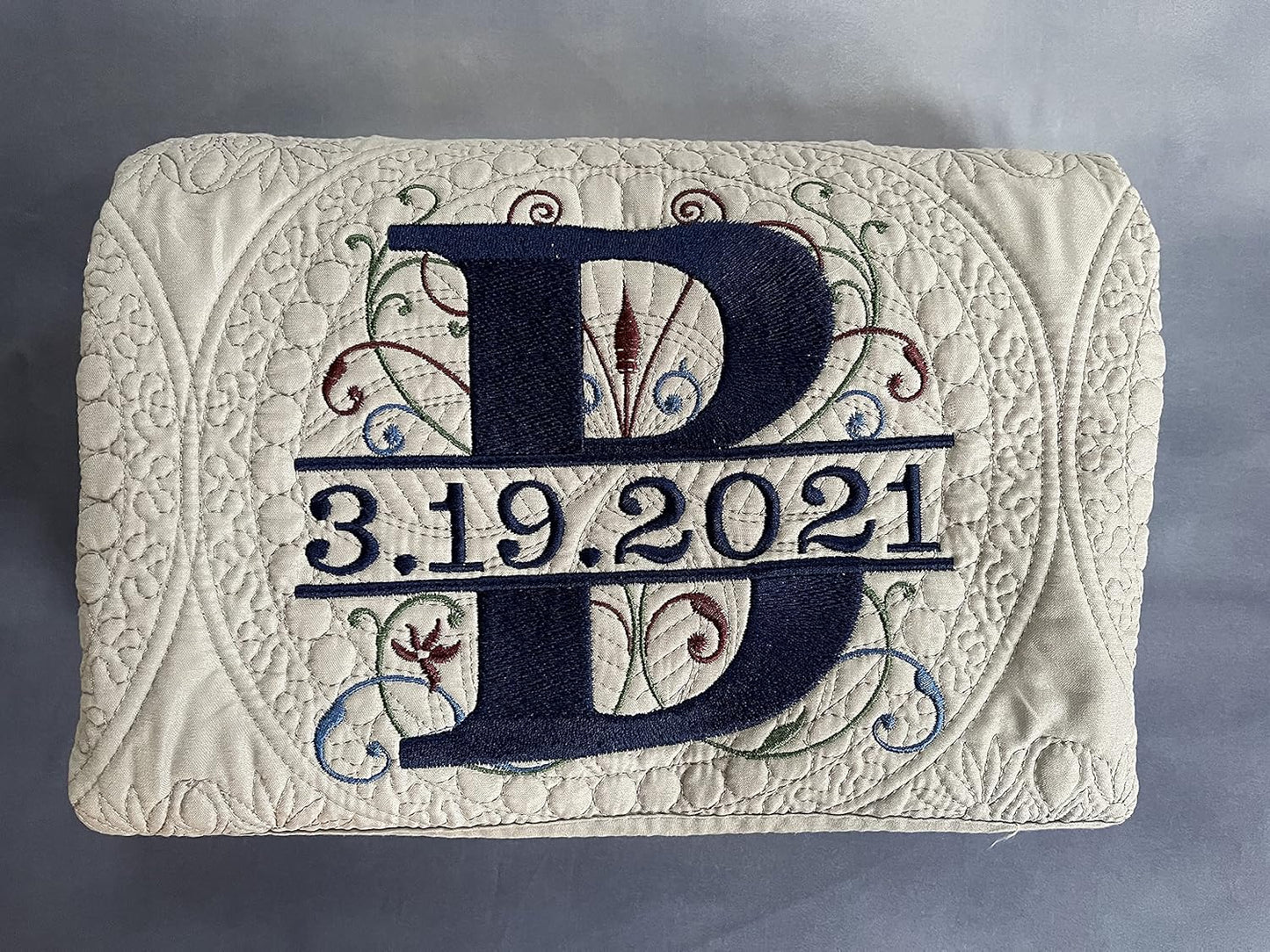 Personalized Baby Blanket Baby Quilt Monogrammed Blankets for Boys and Girls Embroidered Baby Gifts Letter & Date